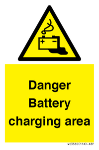 Danger Battery charging area